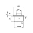 S-Line® Zapfen ø 19 mm, Stahl verzinkt