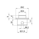 S-Line® Zapfen ø 24 mm, Stahl verzinkt