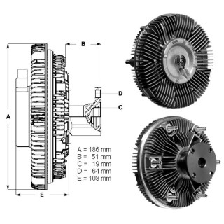 Viscolüfterkupplung passend für MAN L2000 M2000L M90 TGA TGL TGM