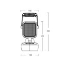 Aufladbarer LED Arbeitsscheinwerfer PRO-SUPER-FIELD "H&B"