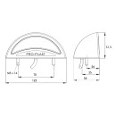 LED Schluss-Kennzeichenleuchte PRO-REG 12/24 Volt, Schluss-Kennzeichenleuchte, Kabel 0,5m, Befestigungsbolzen
