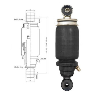 Fahrerhausstoßdämpfer passend für Mercedes Benz MP2 MP3 Axor2