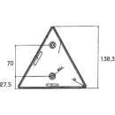 Dreieckrückstrahler schwarze Rückplatte