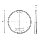 Rückstrahler 80mm, mit Kunststofffassung