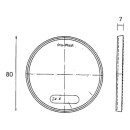 Rückstrahler 80mm mit Selbstklebefolie