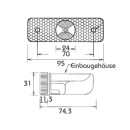 LED Seitenmarkierungsleuchte FLATPOINT Einbauversion,...