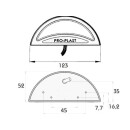 LED Schluss-Kennzeichenleuchte PRO-REG 12/24 Volt, Schluss-Kennzeichenleuchte, Kabel 0,5m