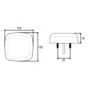 LED Nebelschluss-/Rückfahrleuchte PRO-SQUARE