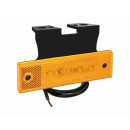 LED Seitenmarkierungsleuchte PRO-SUPER-FLAT Kable 0,5m offenes Ende, mit Winkelhalter 90°