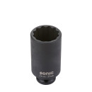 Sonic 1/2 Schlagschraub-Nuss, 12-kant, lang, 30mm