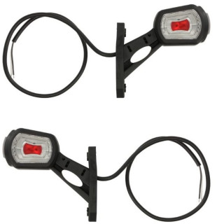 Set - Seitenmarkierungsleuchte LED mit kurzem Arm, 12 / 24 V  links, rechts