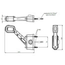 Set Seitenmarkierungsleuchte LED links + rechts, mit langem Arm und Rückfahrsensor-Modul (PDC Funktion)