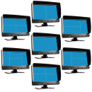 7" TFT Monitor 12-24V 4-Kanal Splitscreen Quad Monitor