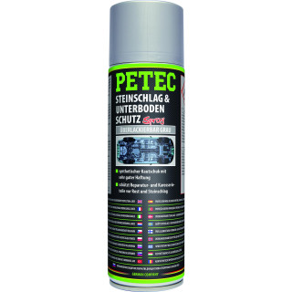 PETEC Steinschlag- & Unterbodenschutz Kautschukbasis, überlackierbar, grau, 500ML