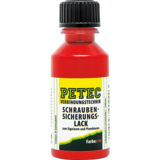 PETEC Schraubensicherungslack, rot, 20ML