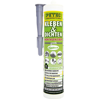 PETEC Kleben & Dichten, grau, 290ML