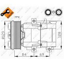 Kompressor, mit PAG Kompressoröl, EASY FIT passend für FORD Transit 2.0D 00- NRF 32447
