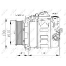 Kompressor, mit PAG Kompressoröl, EASY FIT passend für MERCEDES Viano 3.0D 04- NRF 32729