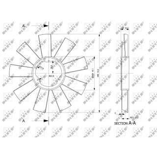 Lüfterrad passend für MERCEDES Sprinter 2.9D 95- NRF 49812