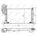 Kühler, EASY FIT passend für MERCEDES Sprinter 2.9D 95- NRF 50558