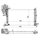 Kühler, Economy Class (gesteckt) passend für MERCEDES Sprinter 2.2D 95- NRF 55348A