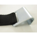 Ersatzgurtband / Planenspanner mit Flachhaken (glatt), 65 cm, schwarz