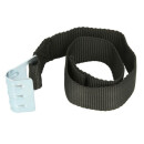 Ersatzgurtband / Planenspanner mit Flachhaken (gerippt), 65 cm, schwarz