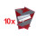 10 x Satz Warnmarkierung für Ladebordwände, mit Aluhalterung, rechts-/linksweisend, 440 x 260 mm
