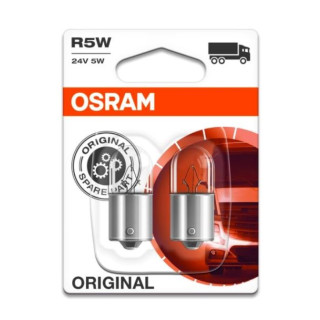 OSRAM 5627-02B Glühlampe, Türleuchte R5W 24V 5W BA15S (Blister 2 St.)