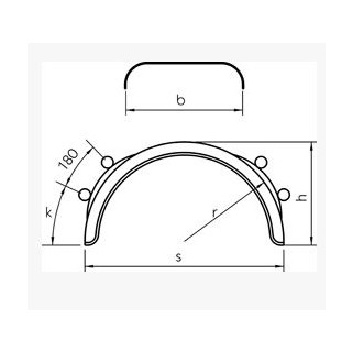 Kotflügel Universal passend für LKW / Anhänger / Traktor B x S x L 450mm x1300mm x1900mm